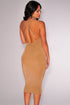 Brown Double CrissCross Back Dress